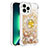 Custodia Silicone Cover Morbida Bling-Bling con Anello Supporto S03 per Apple iPhone 14 Pro Max