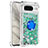 Custodia Silicone Cover Morbida Bling-Bling con Anello Supporto S03 per Google Pixel 8 5G