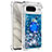 Custodia Silicone Cover Morbida Bling-Bling con Anello Supporto S03 per Google Pixel 8 5G Blu