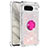 Custodia Silicone Cover Morbida Bling-Bling con Anello Supporto S03 per Google Pixel 8 5G Rosa