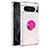 Custodia Silicone Cover Morbida Bling-Bling con Anello Supporto S03 per Google Pixel 8 Pro 5G Rosa