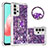 Custodia Silicone Cover Morbida Bling-Bling con Anello Supporto S03 per Samsung Galaxy A32 4G