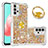 Custodia Silicone Cover Morbida Bling-Bling con Anello Supporto S03 per Samsung Galaxy A32 4G