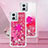 Custodia Silicone Cover Morbida Bling-Bling con Anello Supporto YB1 per Motorola Moto G 5G (2023) Rosa Caldo