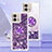 Custodia Silicone Cover Morbida Bling-Bling con Anello Supporto YB1 per Motorola Moto G Stylus (2023) 4G Viola