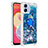 Custodia Silicone Cover Morbida Bling-Bling con Anello Supporto YB1 per Samsung Galaxy A04 4G Blu