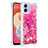 Custodia Silicone Cover Morbida Bling-Bling con Anello Supporto YB1 per Samsung Galaxy A04 4G Rosa Caldo