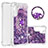 Custodia Silicone Cover Morbida Bling-Bling con Anello Supporto YB1 per Samsung Galaxy A34 5G Viola