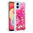 Custodia Silicone Cover Morbida Bling-Bling con Anello Supporto YB1 per Samsung Galaxy F04 Rosa Caldo