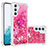 Custodia Silicone Cover Morbida Bling-Bling con Anello Supporto YB1 per Samsung Galaxy Quantum4 5G