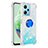 Custodia Silicone Cover Morbida Bling-Bling con Anello Supporto YB1 per Xiaomi Poco X5 5G Cielo Blu