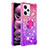 Custodia Silicone Cover Morbida Bling-Bling con Anello Supporto YB2 per Xiaomi Redmi Note 12 Pro 5G Rosa Caldo