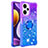 Custodia Silicone Cover Morbida Bling-Bling con Anello Supporto YB2 per Xiaomi Redmi Note 12 Turbo 5G Viola