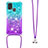 Custodia Silicone Cover Morbida Bling-Bling con Cinghia Cordino Mano S01 per Samsung Galaxy M31