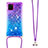 Custodia Silicone Cover Morbida Bling-Bling con Cinghia Cordino Mano S01 per Samsung Galaxy Note 10 Lite