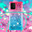 Custodia Silicone Cover Morbida Bling-Bling con Cinghia Cordino Mano S01 per Samsung Galaxy S10 Lite