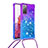 Custodia Silicone Cover Morbida Bling-Bling con Cinghia Cordino Mano S01 per Samsung Galaxy S20 FE 4G