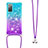 Custodia Silicone Cover Morbida Bling-Bling con Cinghia Cordino Mano S01 per Samsung Galaxy S20 FE 4G