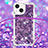 Custodia Silicone Cover Morbida Bling-Bling con Cinghia Cordino Mano S02 per Apple iPhone 14