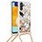 Custodia Silicone Cover Morbida Bling-Bling con Cinghia Cordino Mano S02 per Samsung Galaxy A04s