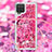 Custodia Silicone Cover Morbida Bling-Bling con Cinghia Cordino Mano S02 per Samsung Galaxy A12