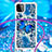 Custodia Silicone Cover Morbida Bling-Bling con Cinghia Cordino Mano S02 per Samsung Galaxy A22s 5G