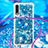 Custodia Silicone Cover Morbida Bling-Bling con Cinghia Cordino Mano S02 per Samsung Galaxy A30S