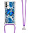 Custodia Silicone Cover Morbida Bling-Bling con Cinghia Cordino Mano S02 per Samsung Galaxy A32 5G