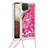 Custodia Silicone Cover Morbida Bling-Bling con Cinghia Cordino Mano S02 per Samsung Galaxy F12