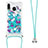 Custodia Silicone Cover Morbida Bling-Bling con Cinghia Cordino Mano S02 per Samsung Galaxy M20