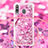 Custodia Silicone Cover Morbida Bling-Bling con Cinghia Cordino Mano S02 per Samsung Galaxy M30