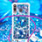 Custodia Silicone Cover Morbida Bling-Bling con Cinghia Cordino Mano S02 per Samsung Galaxy M30