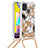 Custodia Silicone Cover Morbida Bling-Bling con Cinghia Cordino Mano S02 per Samsung Galaxy M31 Prime Edition