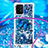 Custodia Silicone Cover Morbida Bling-Bling con Cinghia Cordino Mano S02 per Samsung Galaxy M80S