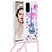 Custodia Silicone Cover Morbida Bling-Bling con Cinghia Cordino Mano S02 per Samsung Galaxy S20