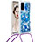 Custodia Silicone Cover Morbida Bling-Bling con Cinghia Cordino Mano S02 per Samsung Galaxy S20