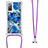 Custodia Silicone Cover Morbida Bling-Bling con Cinghia Cordino Mano S02 per Samsung Galaxy S20 FE 4G