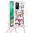 Custodia Silicone Cover Morbida Bling-Bling con Cinghia Cordino Mano S02 per Xiaomi Mi 10T 5G