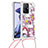 Custodia Silicone Cover Morbida Bling-Bling con Cinghia Cordino Mano S02 per Xiaomi Mi 11T 5G