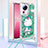 Custodia Silicone Cover Morbida Bling-Bling con Cinghia Cordino Mano S02 per Xiaomi Mi 12 Lite NE 5G