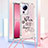 Custodia Silicone Cover Morbida Bling-Bling con Cinghia Cordino Mano S02 per Xiaomi Mi 12 Lite NE 5G