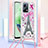 Custodia Silicone Cover Morbida Bling-Bling con Cinghia Cordino Mano S02 per Xiaomi Poco X5 5G