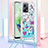 Custodia Silicone Cover Morbida Bling-Bling con Cinghia Cordino Mano S02 per Xiaomi Poco X5 5G