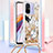 Custodia Silicone Cover Morbida Bling-Bling con Cinghia Cordino Mano S02 per Xiaomi Redmi 11A 4G