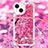 Custodia Silicone Cover Morbida Bling-Bling con Cinghia Cordino Mano S03 per Apple iPhone 14