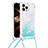 Custodia Silicone Cover Morbida Bling-Bling con Cinghia Cordino Mano S03 per Apple iPhone 14 Pro