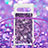 Custodia Silicone Cover Morbida Bling-Bling con Cinghia Cordino Mano S03 per Google Pixel 7a 5G Viola