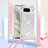 Custodia Silicone Cover Morbida Bling-Bling con Cinghia Cordino Mano S03 per Google Pixel 8 5G Bianco
