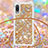 Custodia Silicone Cover Morbida Bling-Bling con Cinghia Cordino Mano S03 per Samsung Galaxy A02