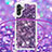 Custodia Silicone Cover Morbida Bling-Bling con Cinghia Cordino Mano S03 per Samsung Galaxy A04s